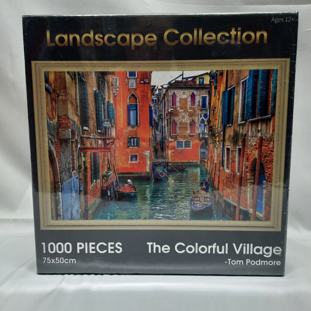 New Sealed Box Landscape Collection The Colorful Village 1000 piece Puzzle